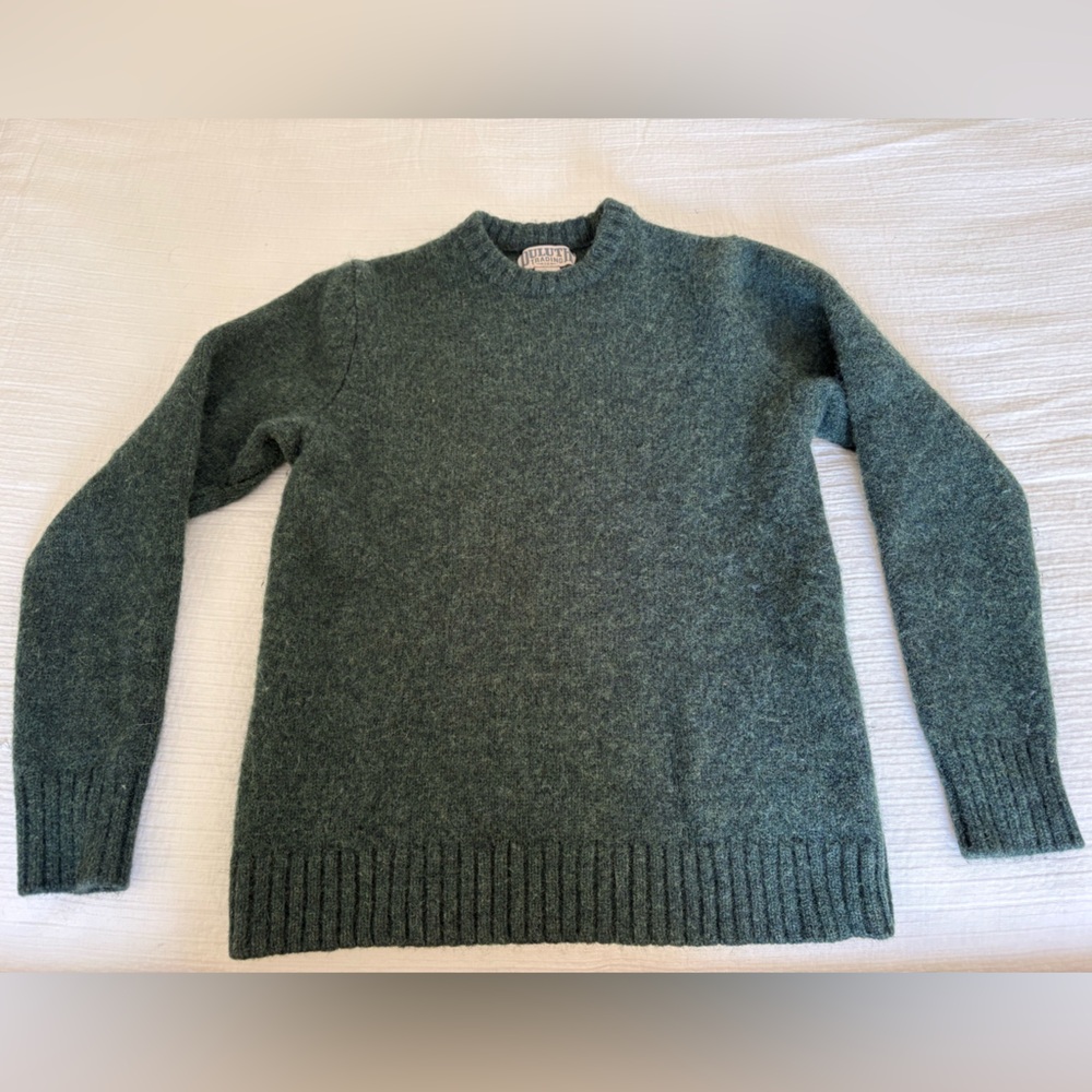 Duluth Trading Co Dark Green Wool Sweater